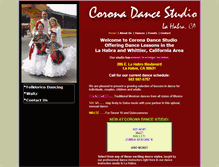 Tablet Screenshot of coronadancestudio.com